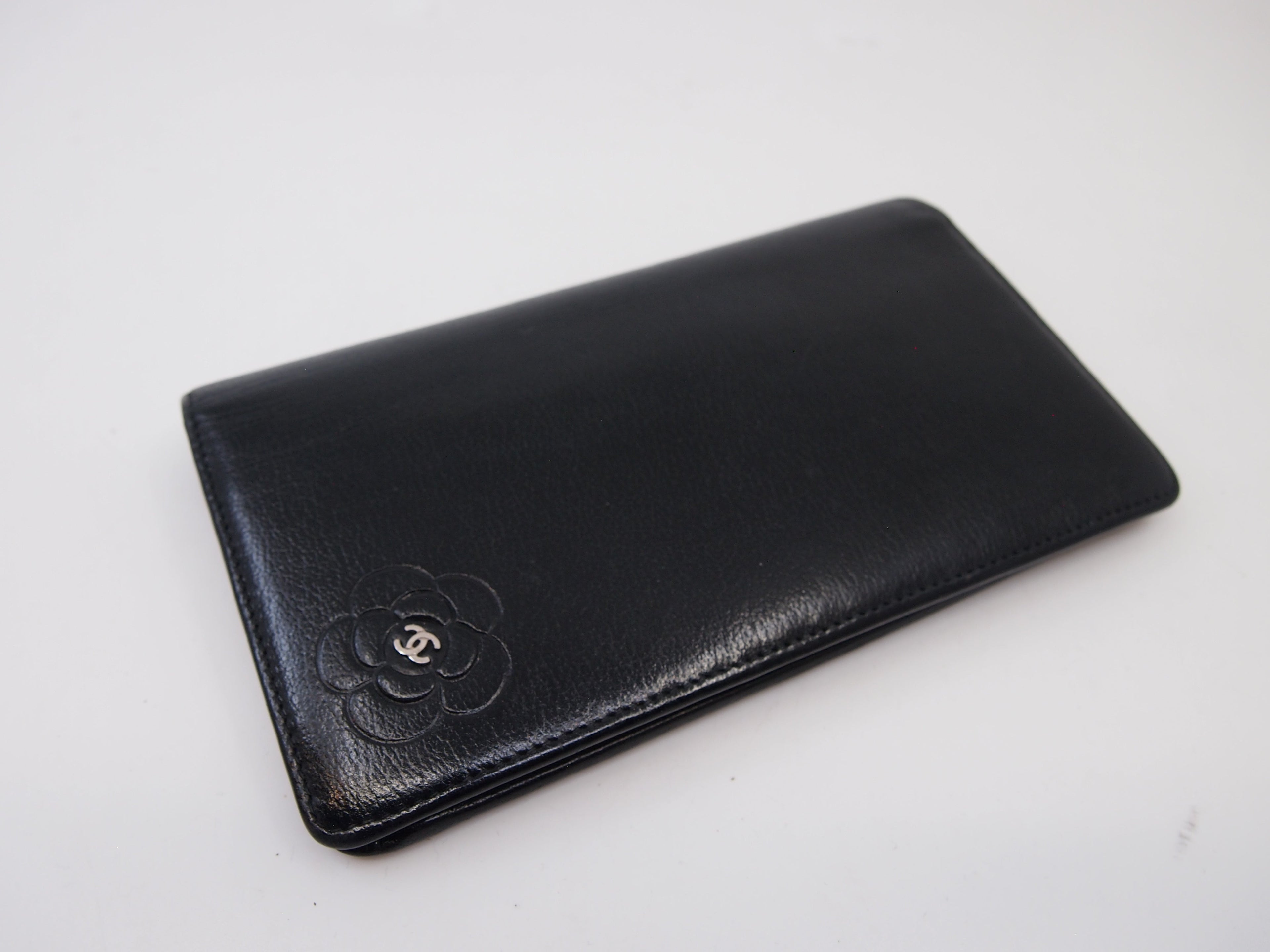CHANEL Long Bi-Fold Camellia Wallet