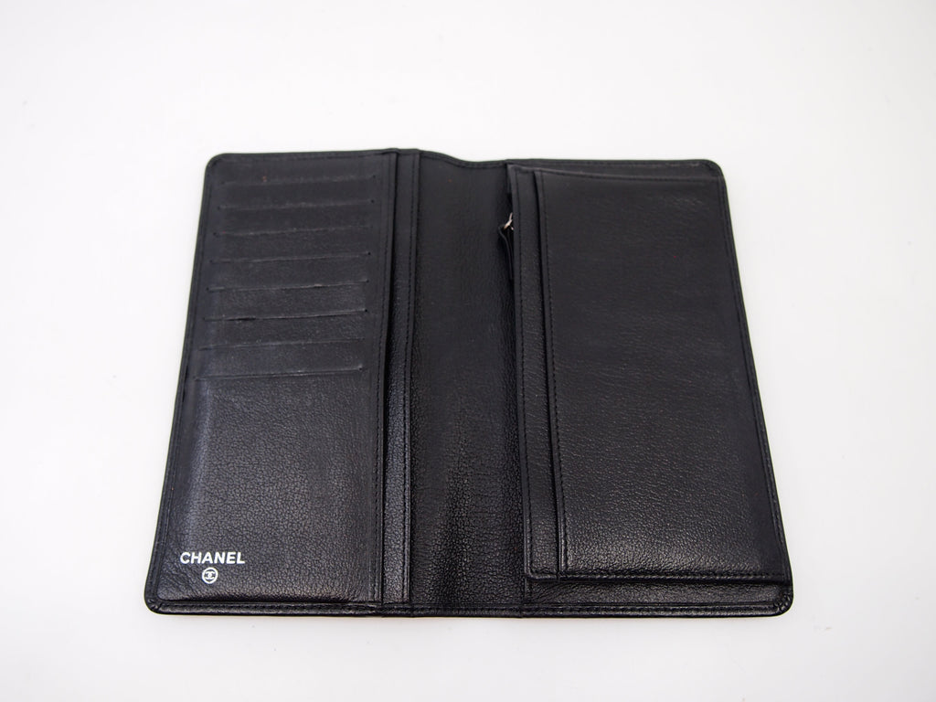 CHANEL Long Bi-Fold Camellia Wallet
