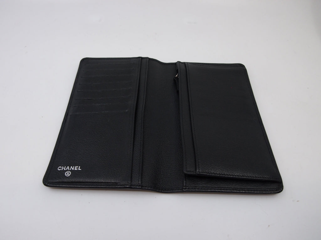 CHANEL Long Bi-Fold Camellia Wallet