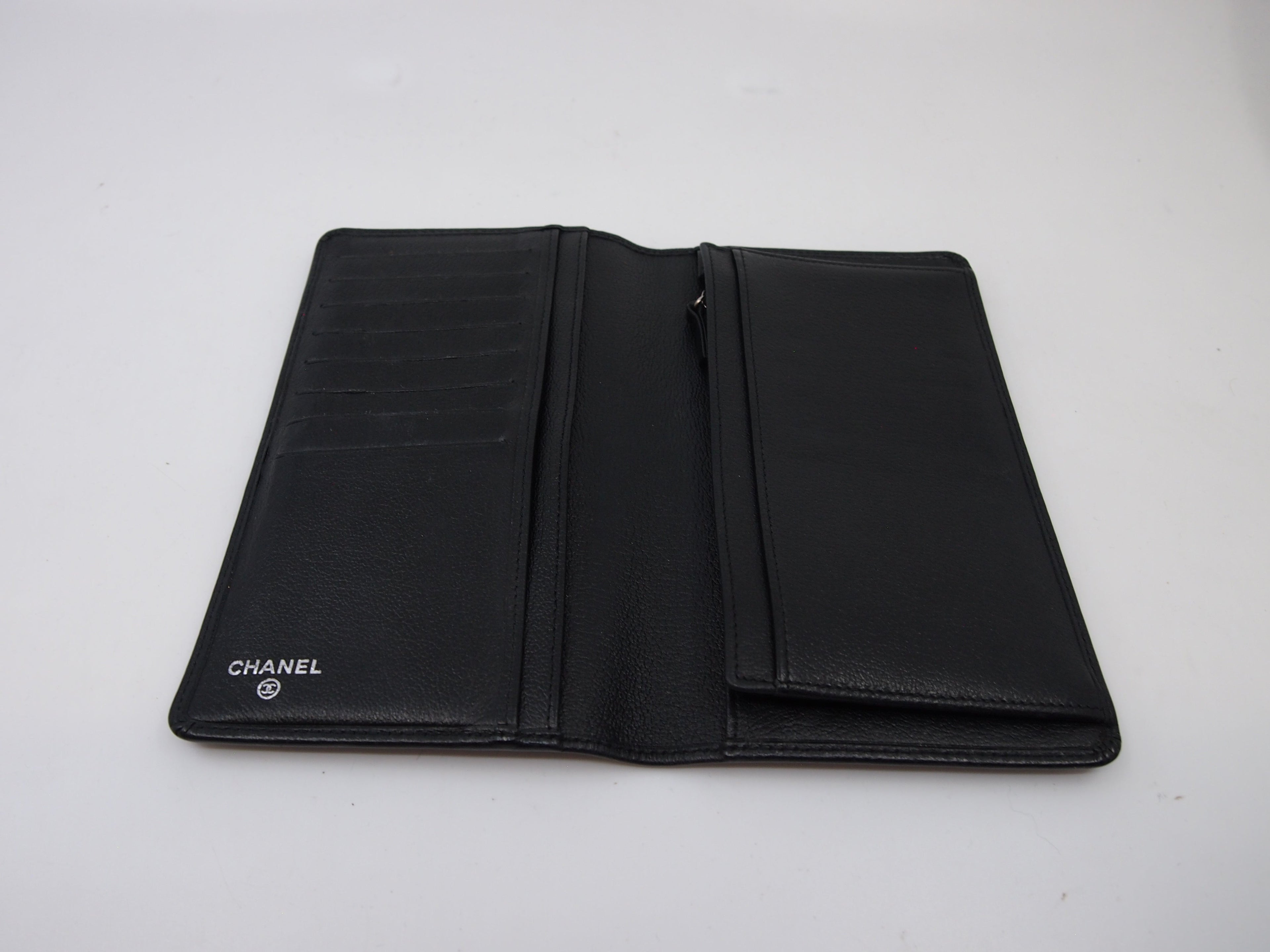CHANEL Long Bi-Fold Camellia Wallet