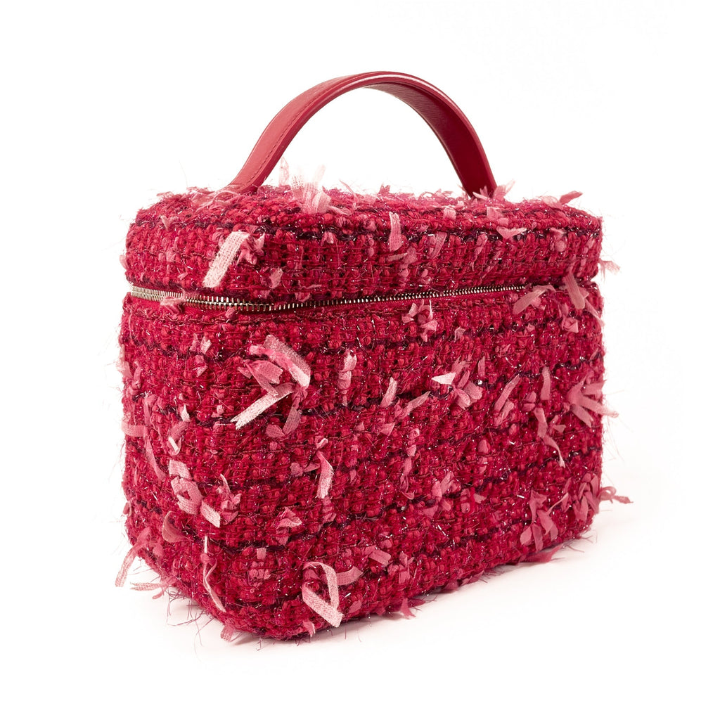 CHANEL Tweed Trousse Vanity Kit Vanity Bag