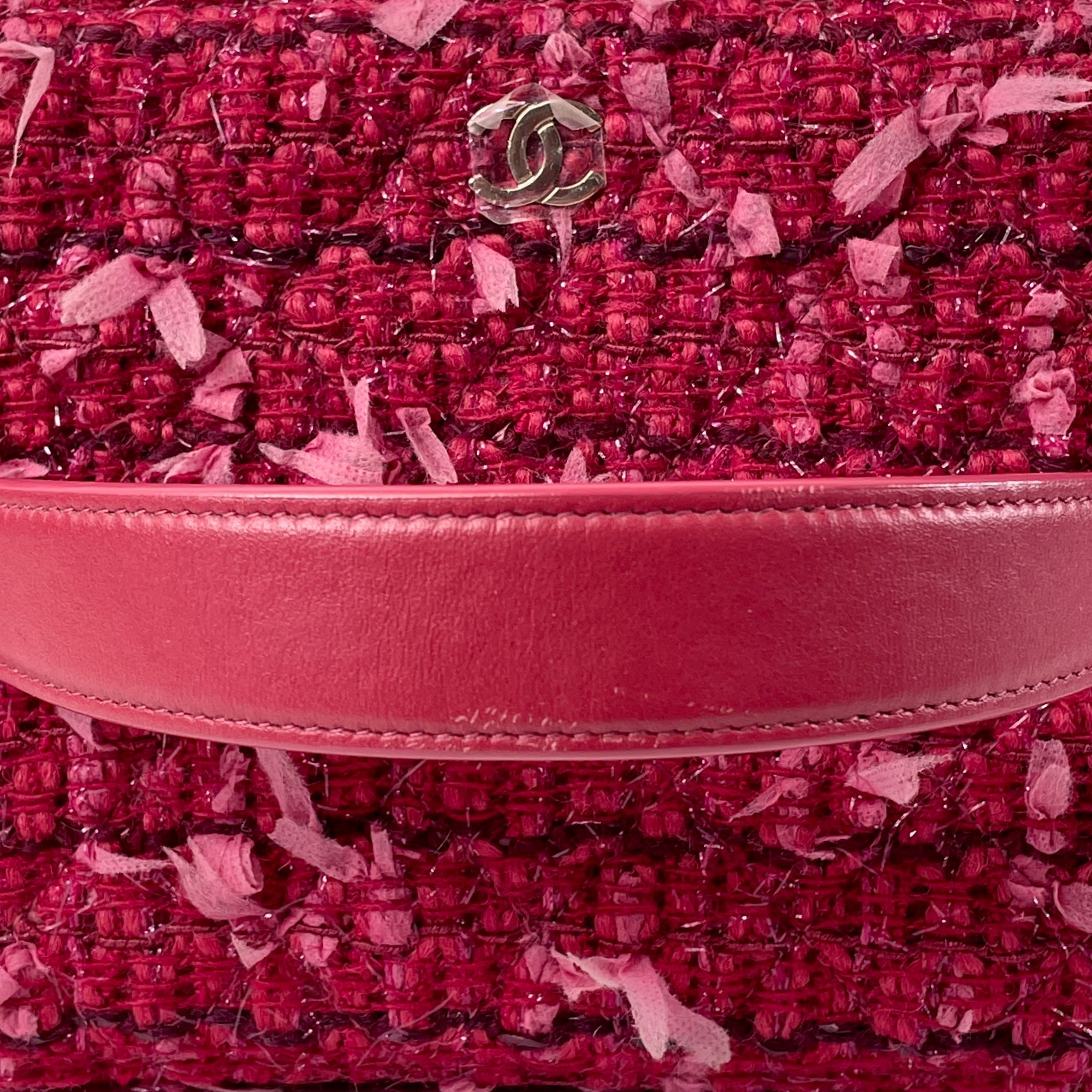 CHANEL Tweed Trousse Vanity Kit Vanity Bag