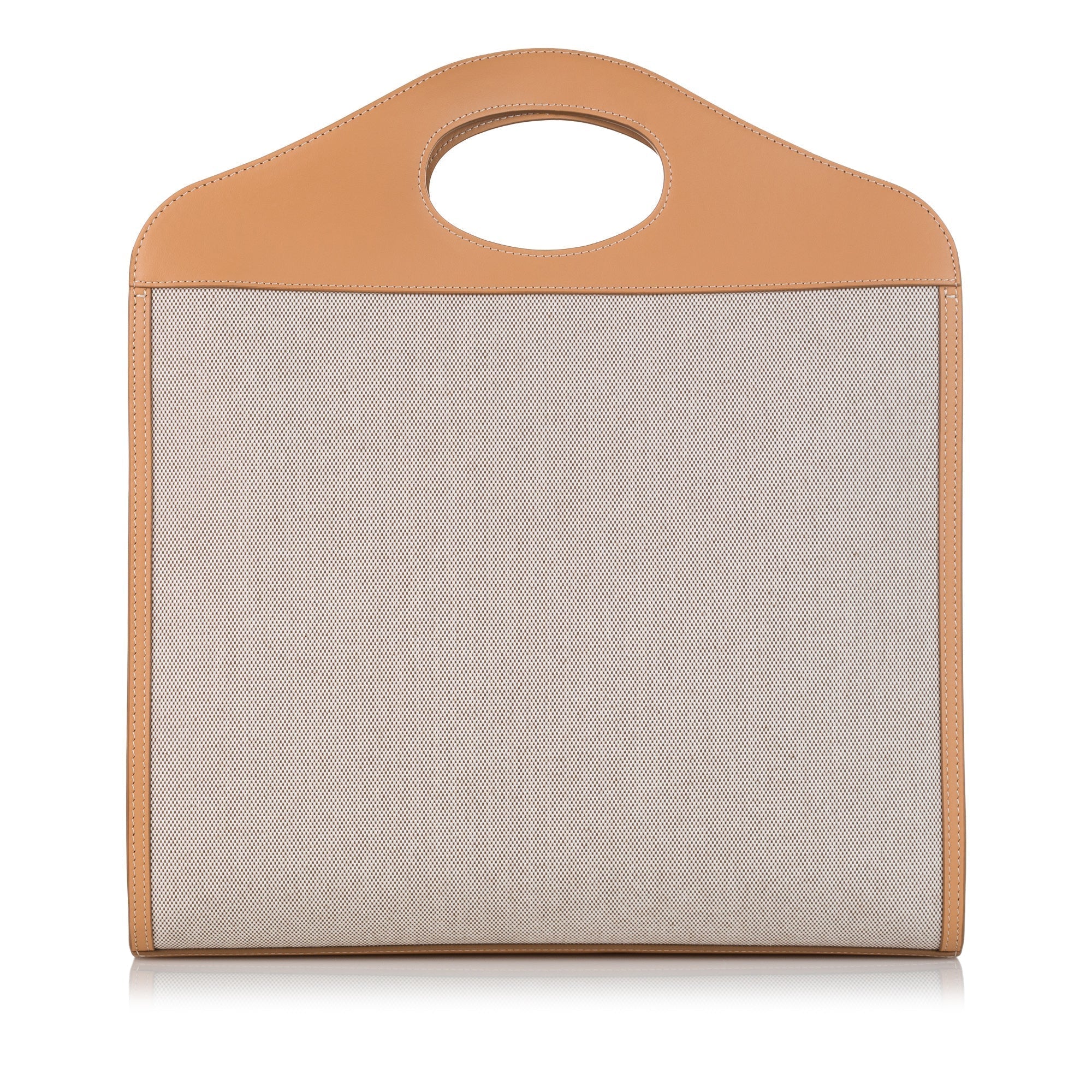 Burberry Pocket Tote Brown Canvas