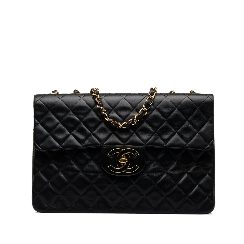 CHANEL Maxi XL Classic Lambskin Single Flap Shoulder Bag