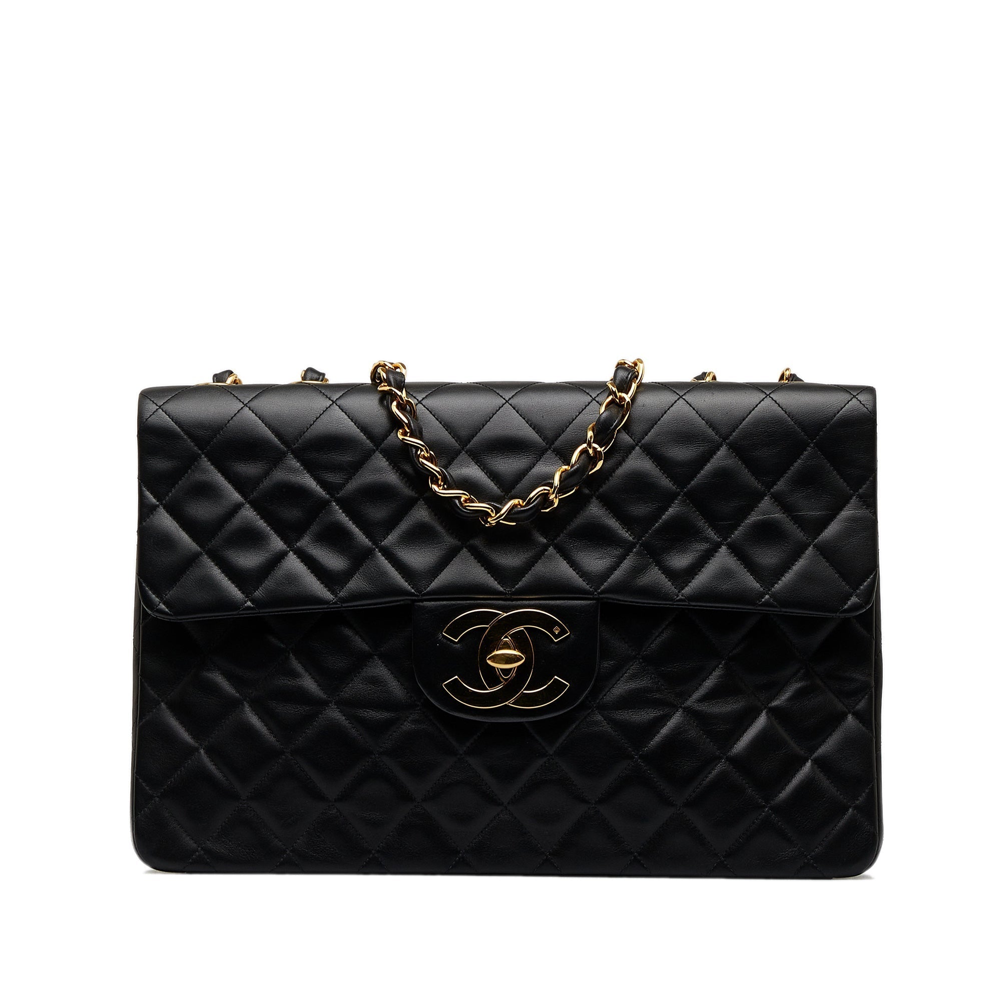 CHANEL Maxi XL Classic Lambskin Single Flap Shoulder Bag