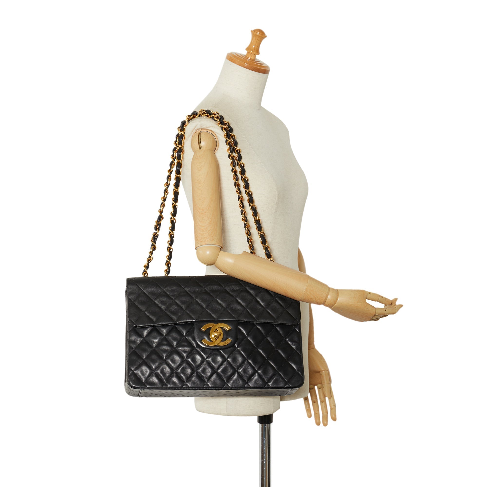 CHANEL Maxi XL Classic Lambskin Single Flap Shoulder Bag