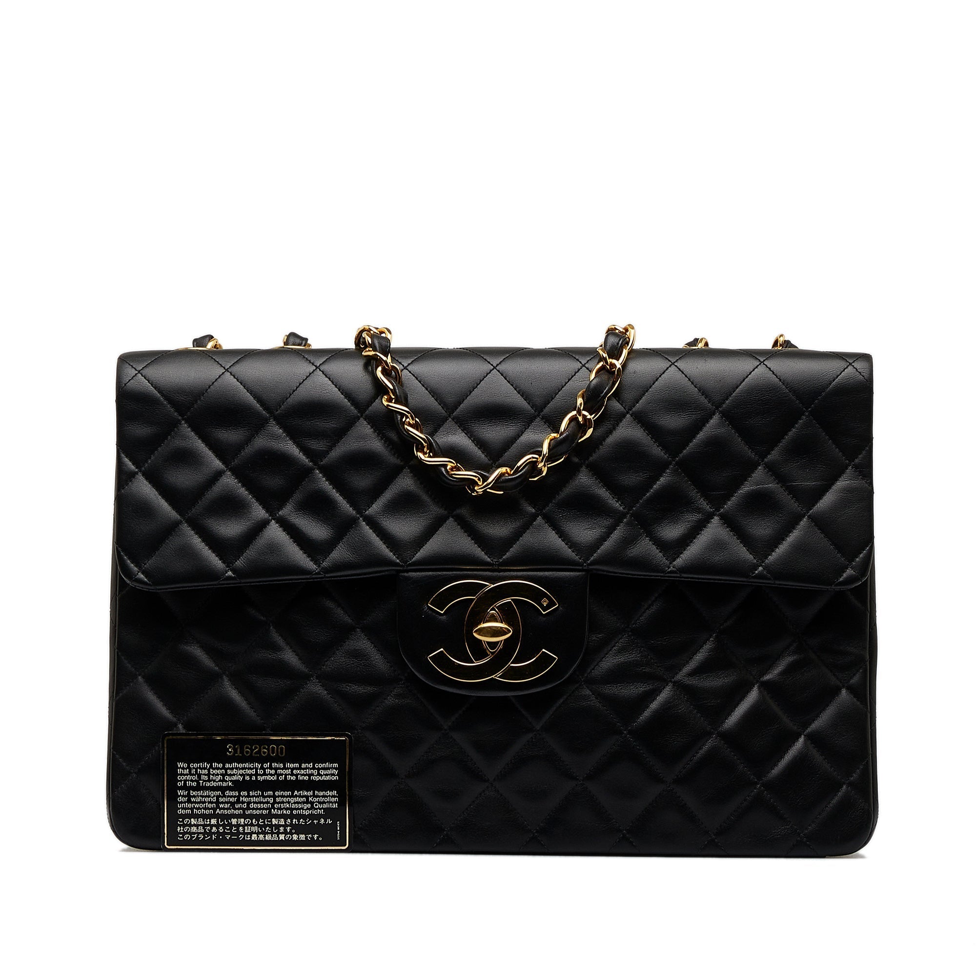 CHANEL Maxi XL Classic Lambskin Single Flap Shoulder Bag