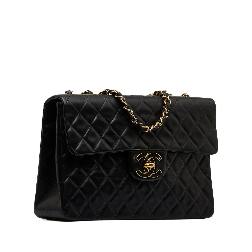 CHANEL Maxi XL Classic Lambskin Single Flap Shoulder Bag
