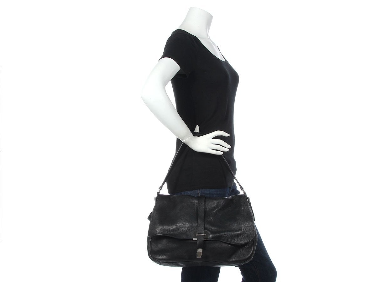 Prada Black Leather Shoulder Bag