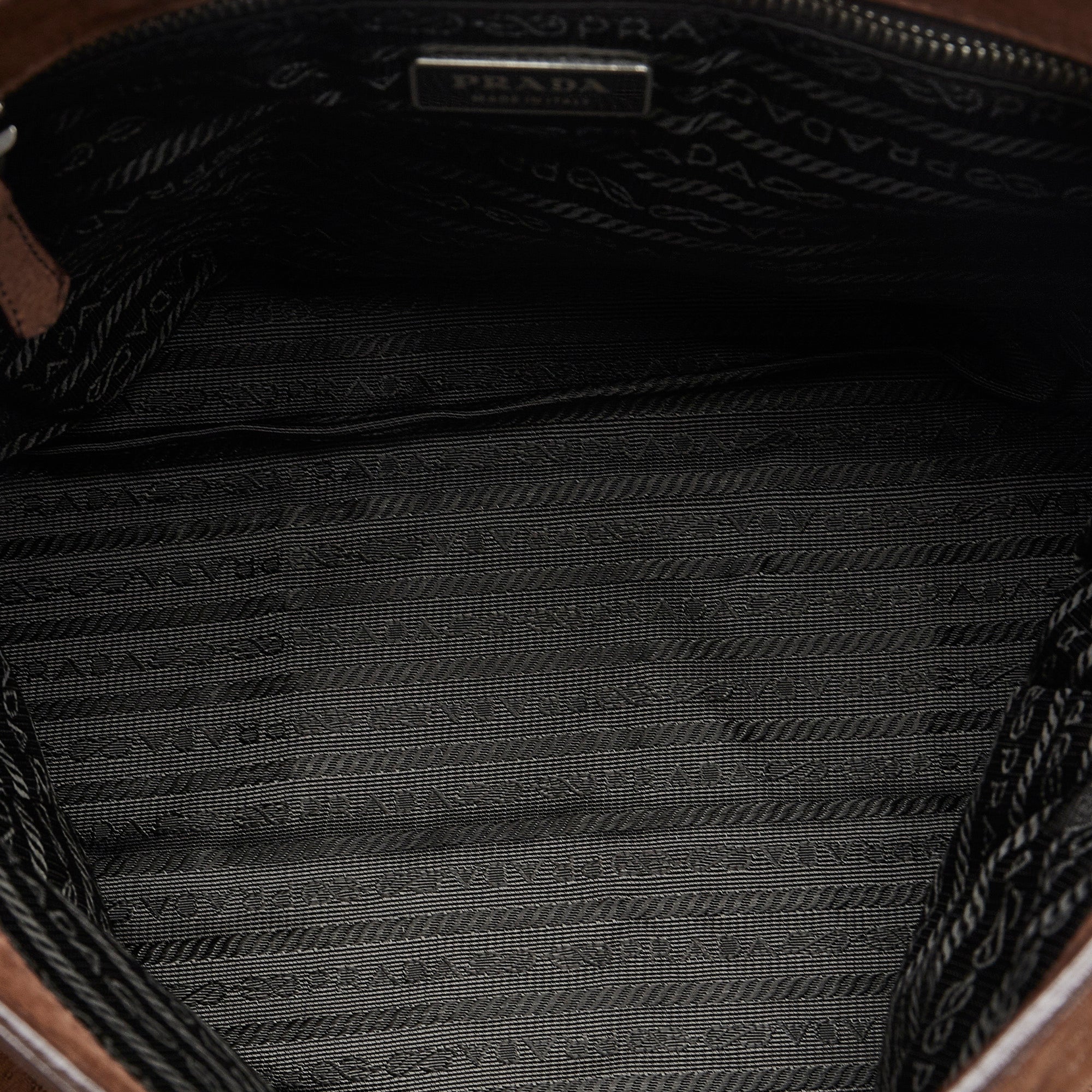 PRADA Stampata Pecary Flap Bag