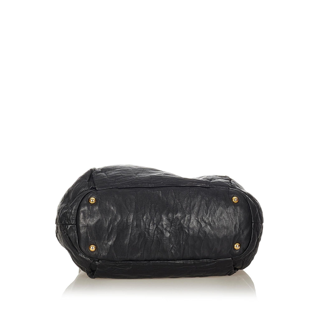 Prada Bow Lambskin Leather Satchel (SHG-GiuUZ2)