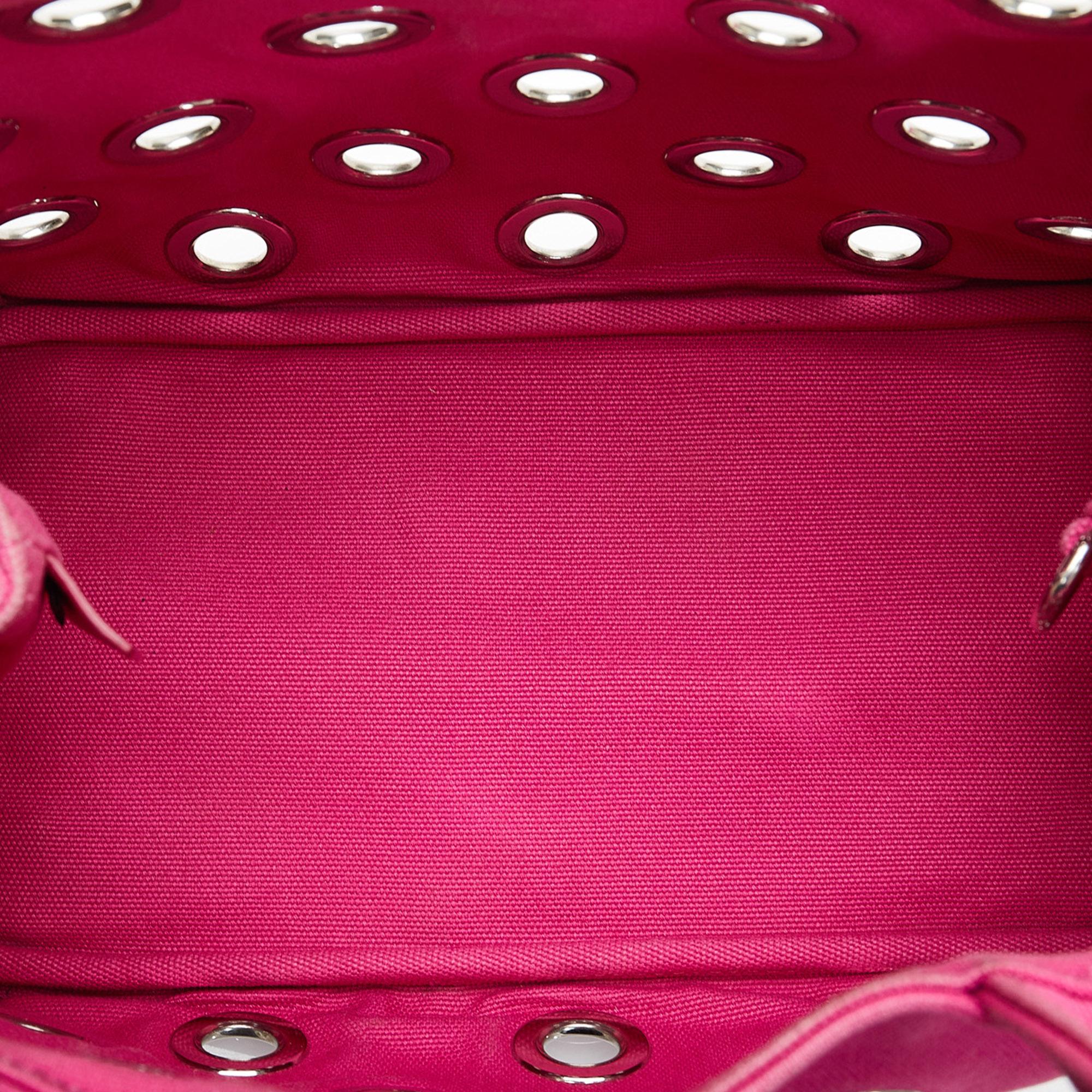 Prada Canapa Grommet Satchel (SHG-NYl1qD)