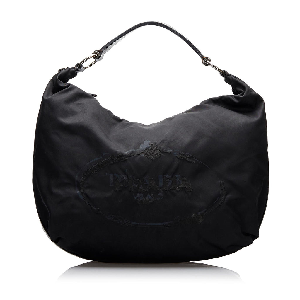 Prada Canapa Logo Tessuto Hobo Bag (SHG-ug0UzC)
