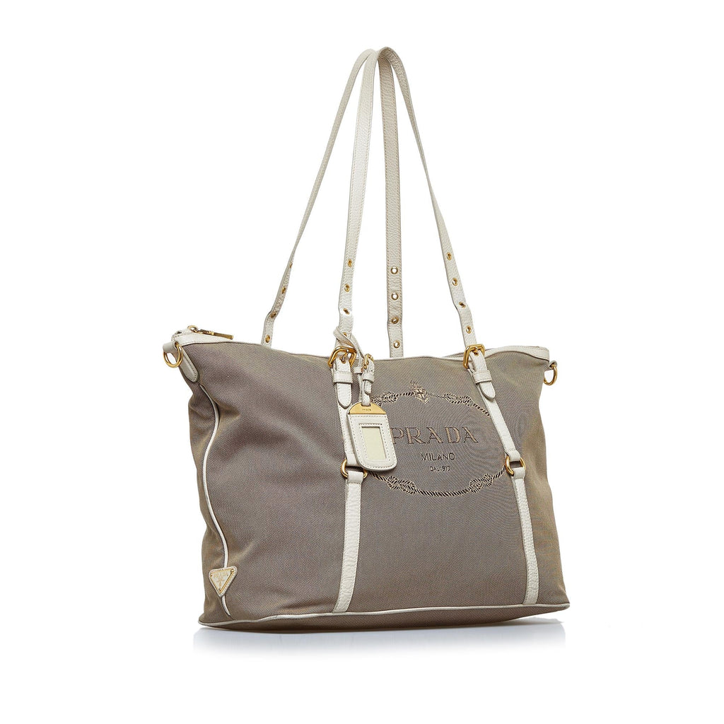 Prada Canapa Logo Tote Bag (SHG-CgL1ku)