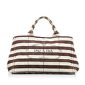 Prada Canapa Righe Satchel (SHG-YR3R08)