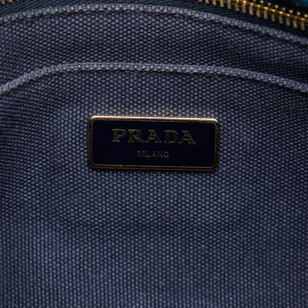 Prada Floral Print Canapa Satchel (SHG-3CbELS)