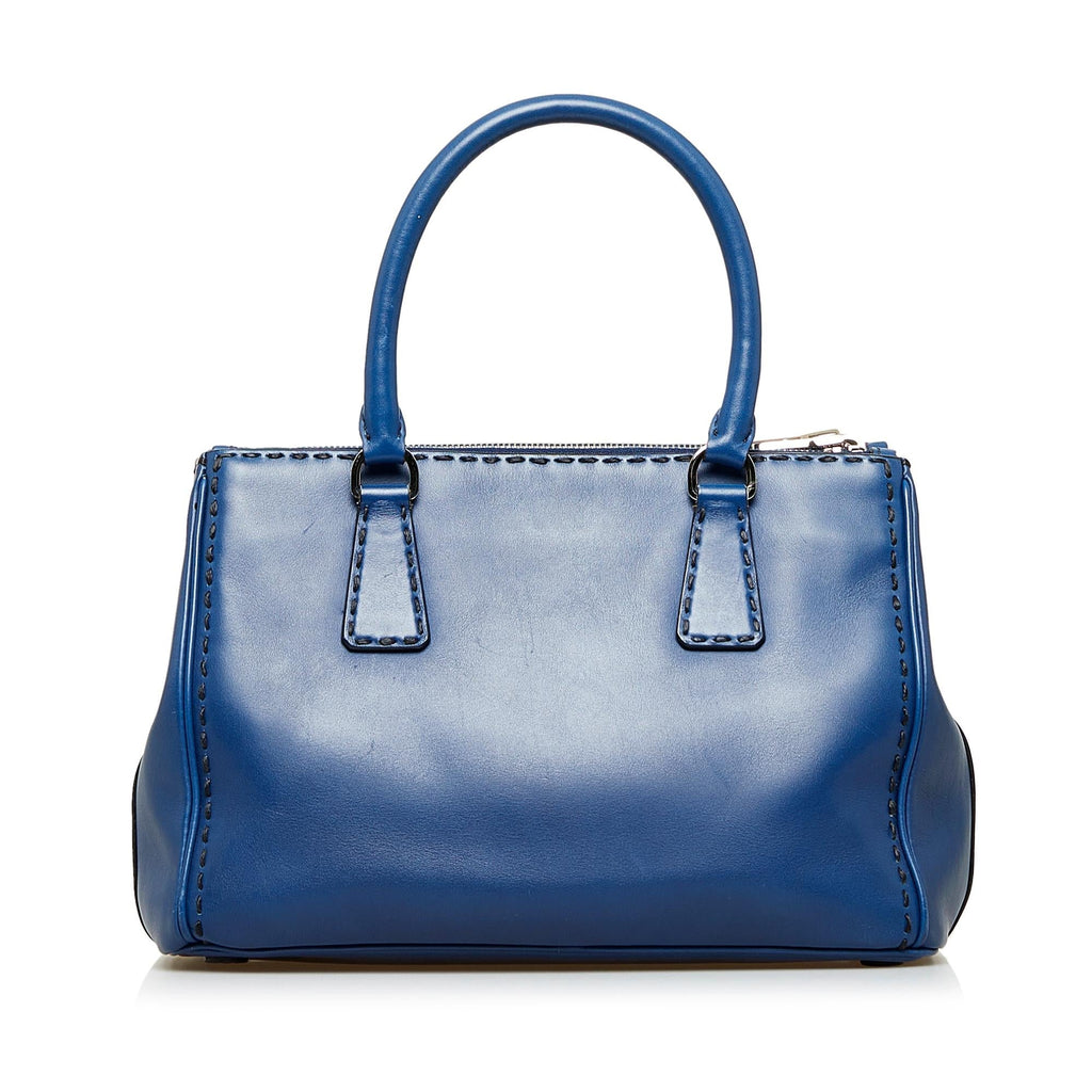 Prada Galleria Double Zip Stitched City Calf (SHG-UMb3tn)