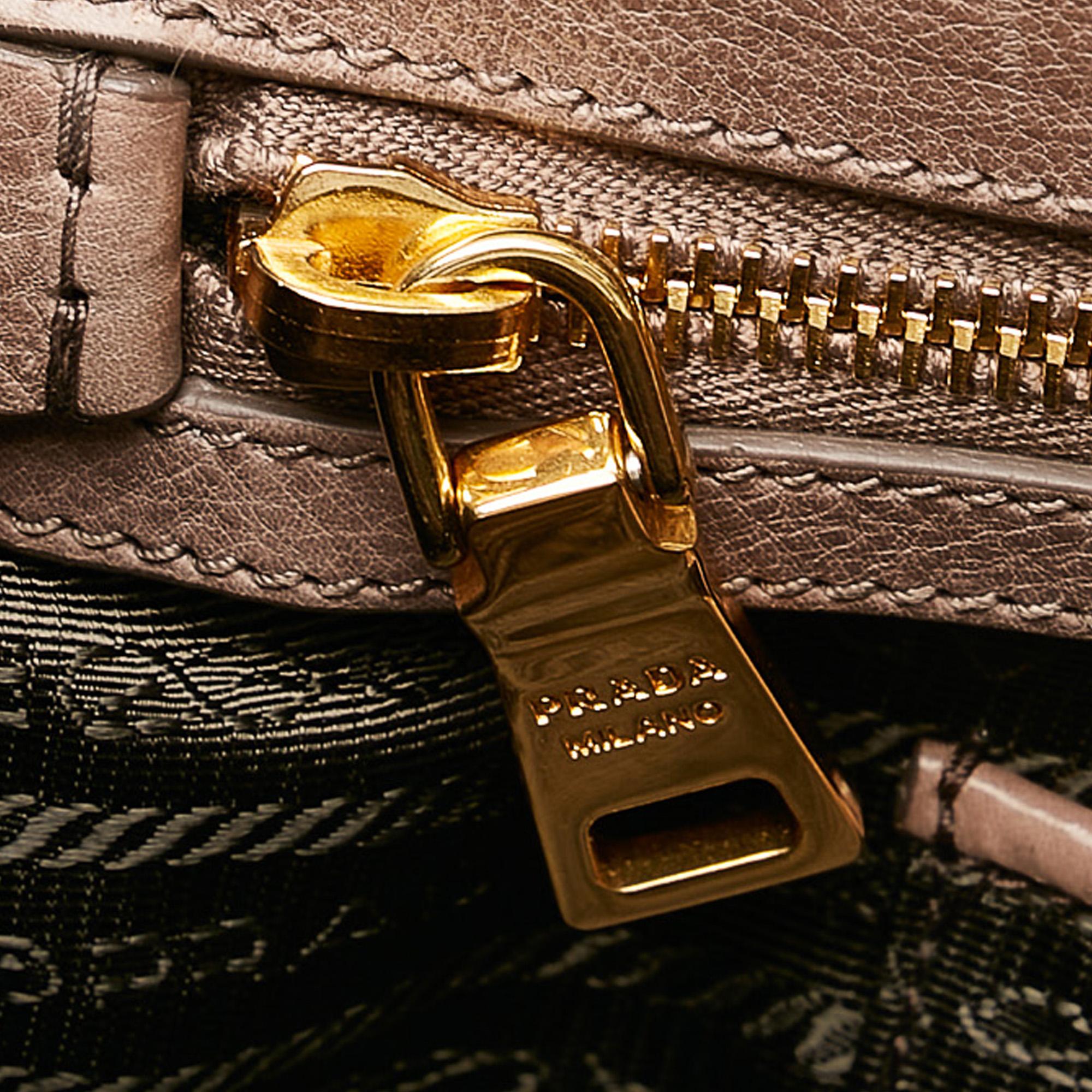 Prada Glace Calf Leather Satchel (SHG-37315)