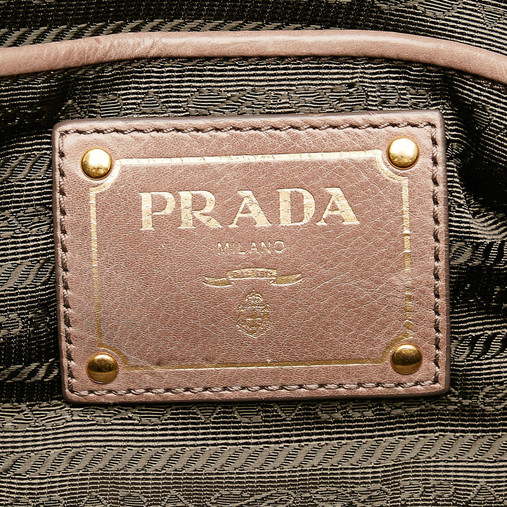 Prada Glace Calf Leather Satchel (SHG-37315)