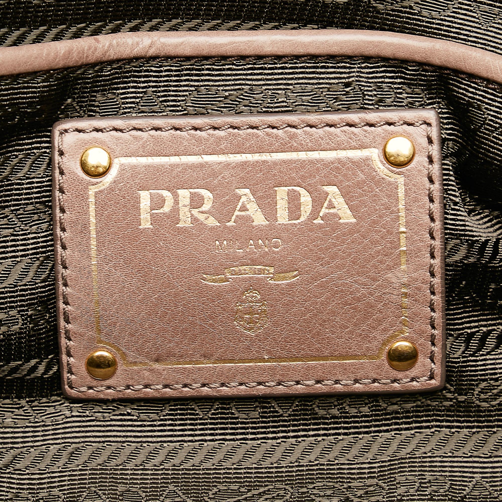 Prada Glace Calf Leather Satchel (SHG-37315)