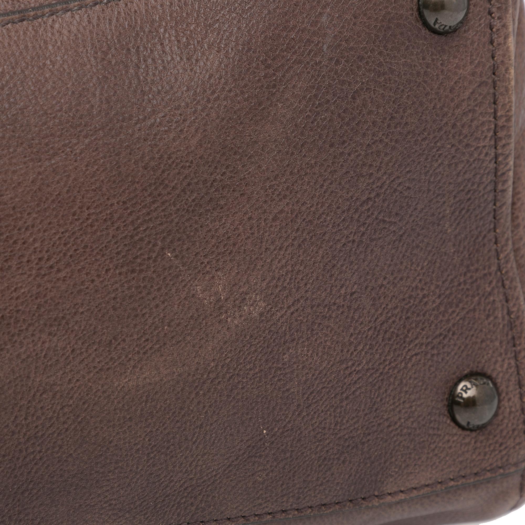 Prada Glace Calf Ombre Leather Satchel (SHG-beAfgO)