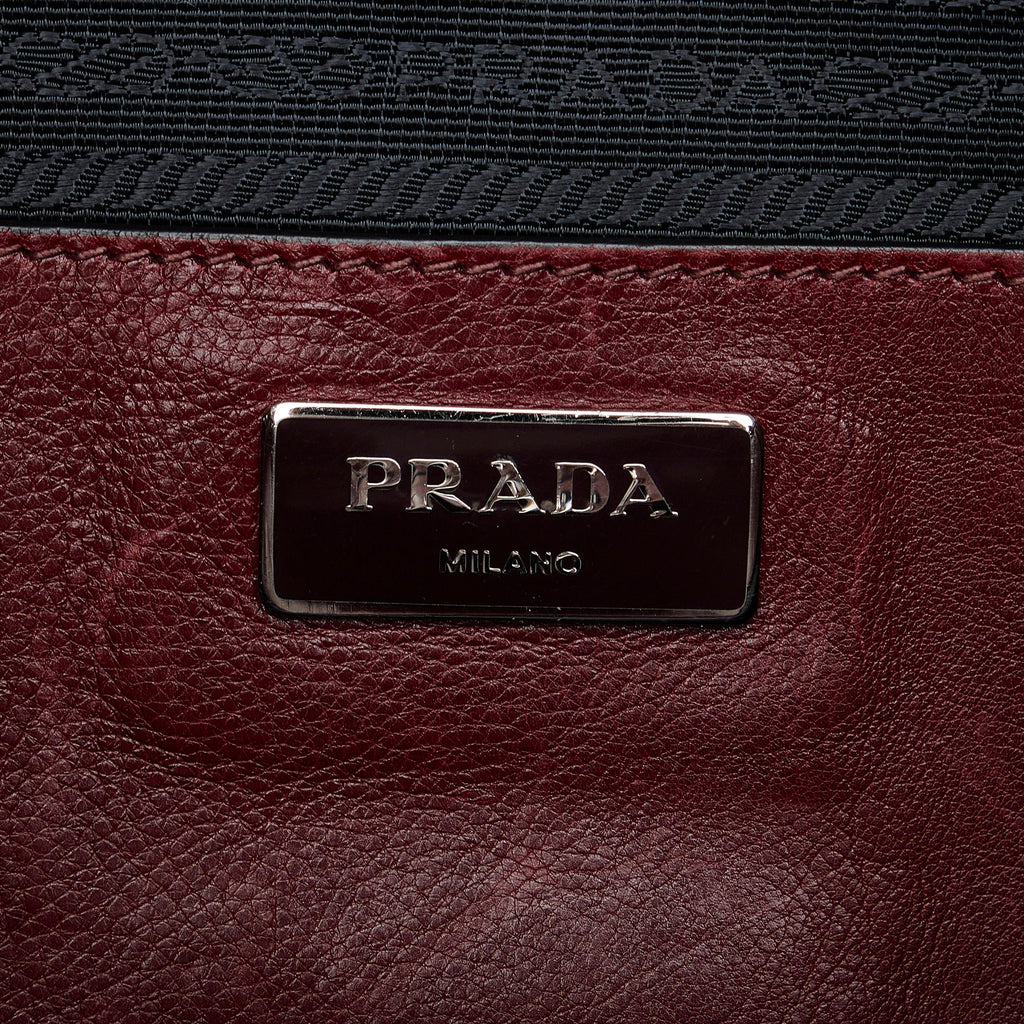 Prada Glace Calf Twin Pocket Satchel (SHG-njM1KV)