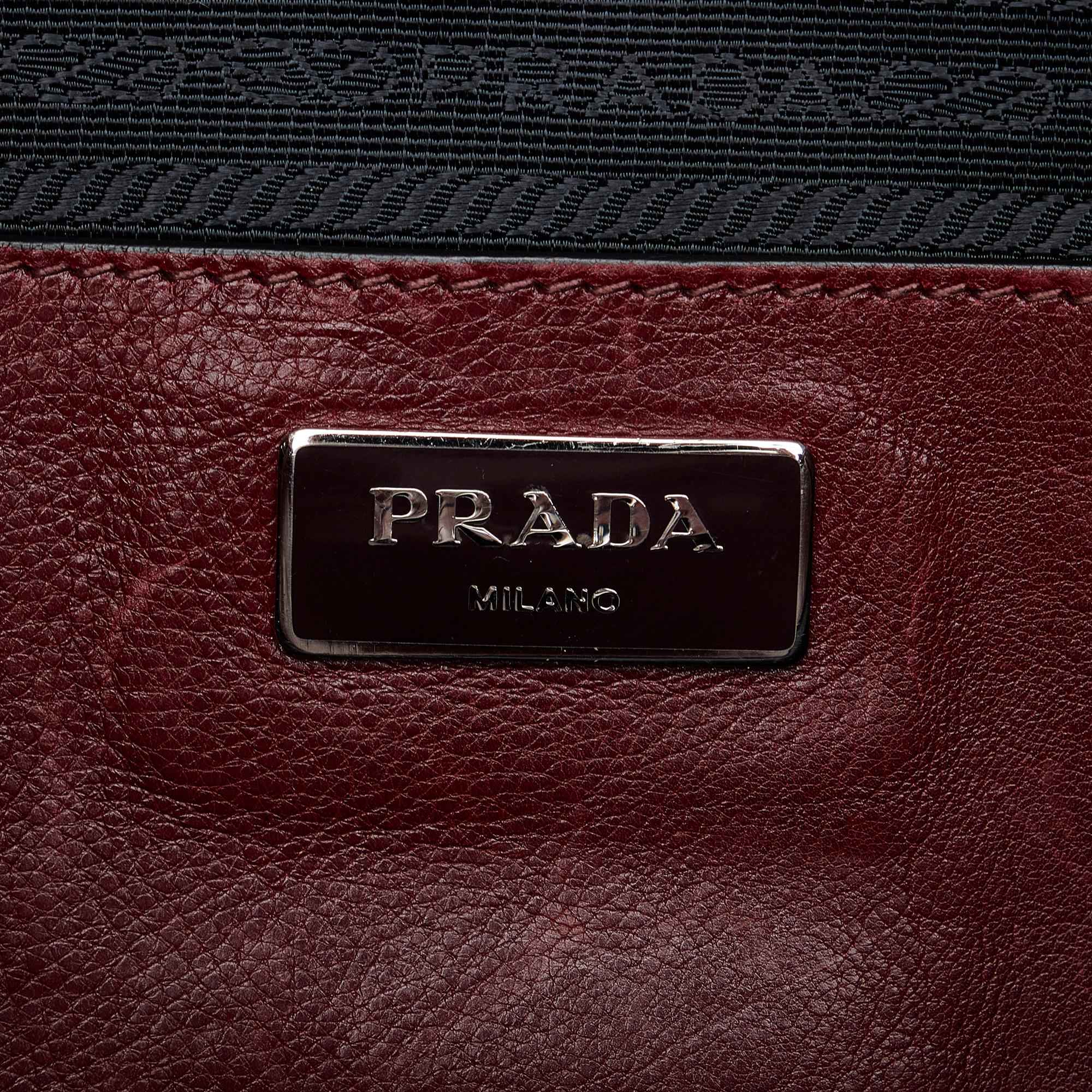 Prada Glace Calf Twin Pocket Satchel (SHG-njM1KV)