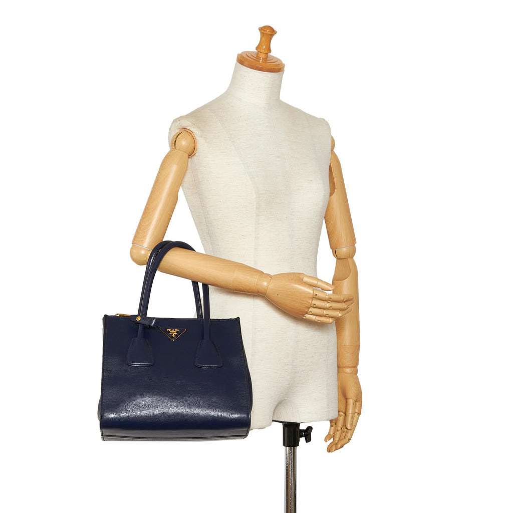 Prada Glace Calf Twin Pocket Satchel (SHG-q1r81Y)