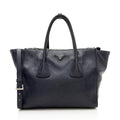 Prada Glace Calf Twin Pocket Tote (SHF-12382)