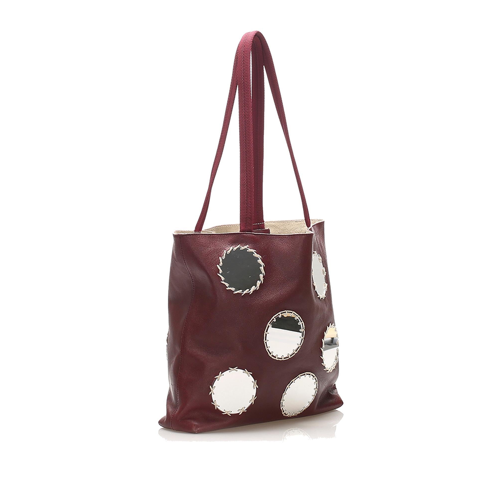 Prada Mirror Leather Tote Bag (SHG-15710)
