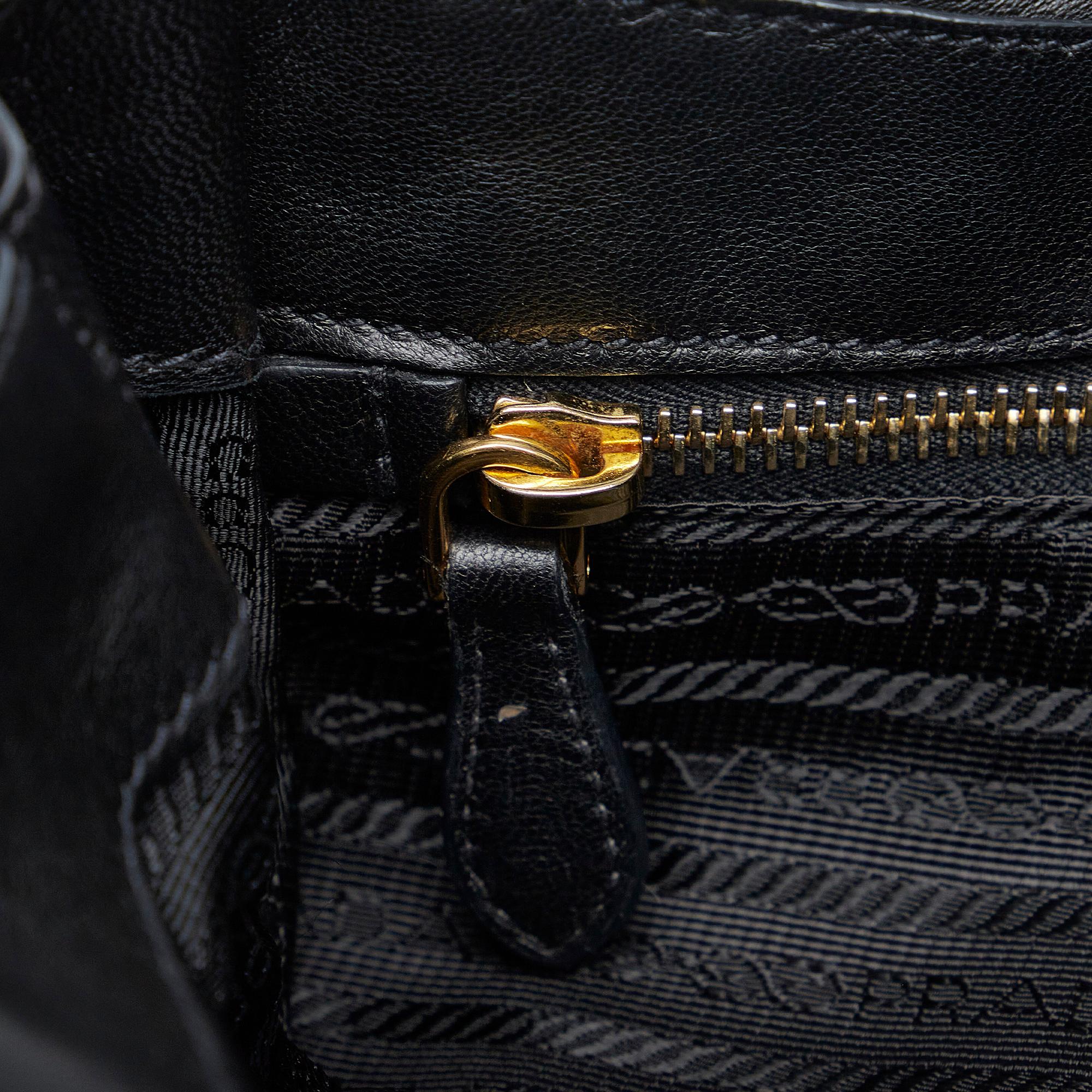 Prada Nappa Gaufre Sound Lock Satchel (SHG-ChbyIn)