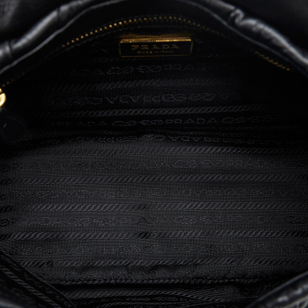 Prada Nappa Gaufre Sound Lock Satchel (SHG-ChbyIn)
