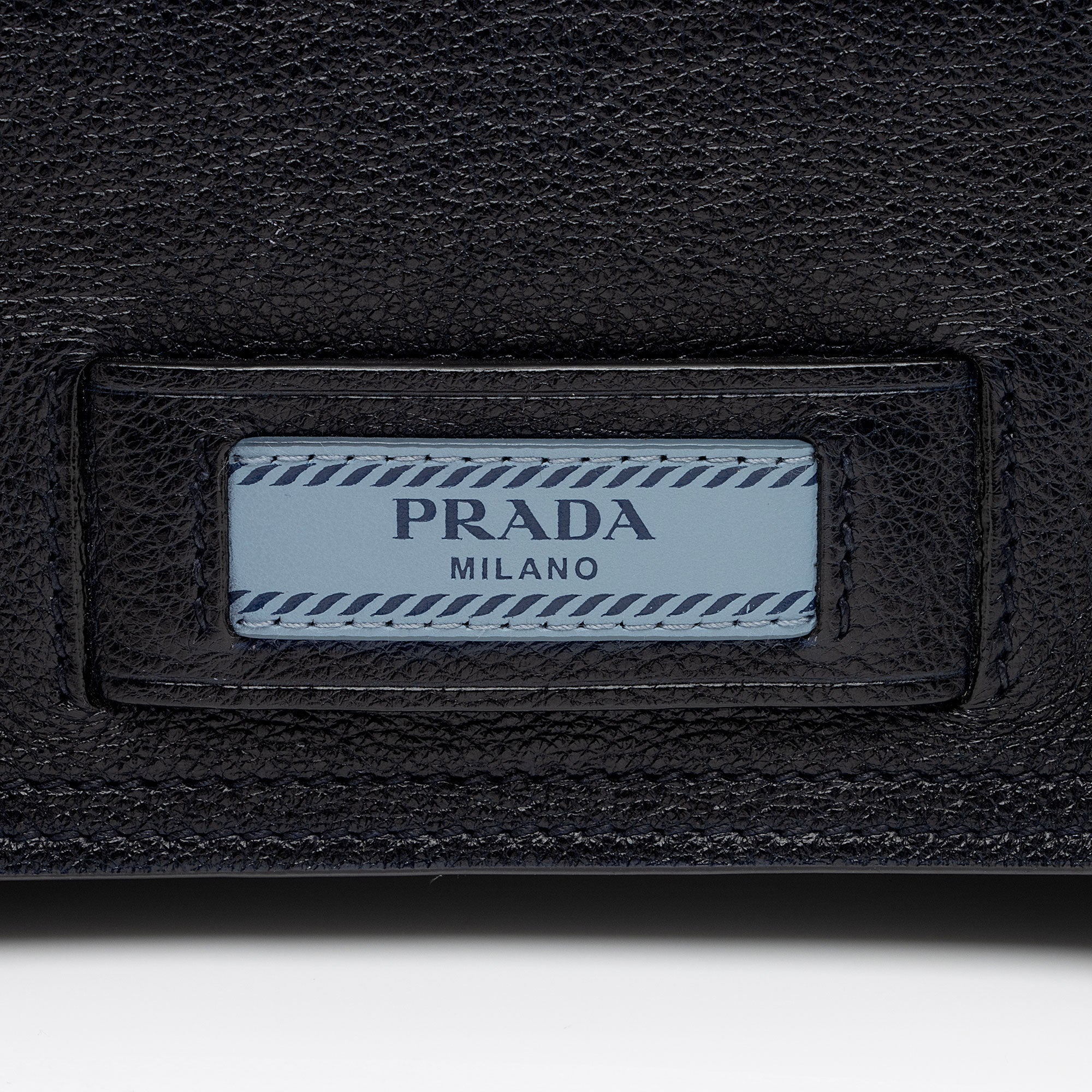 Prada Ombre Glace Calf Etiquette Flap Messenger Bag (SHF-JvIrDt)