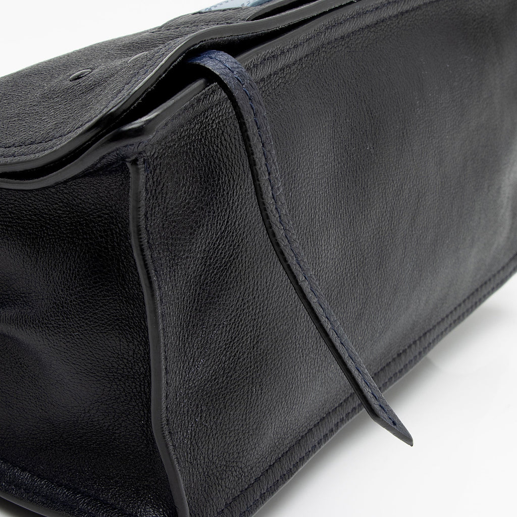 Prada Ombre Glace Calf Etiquette Flap Messenger Bag (SHF-JvIrDt)