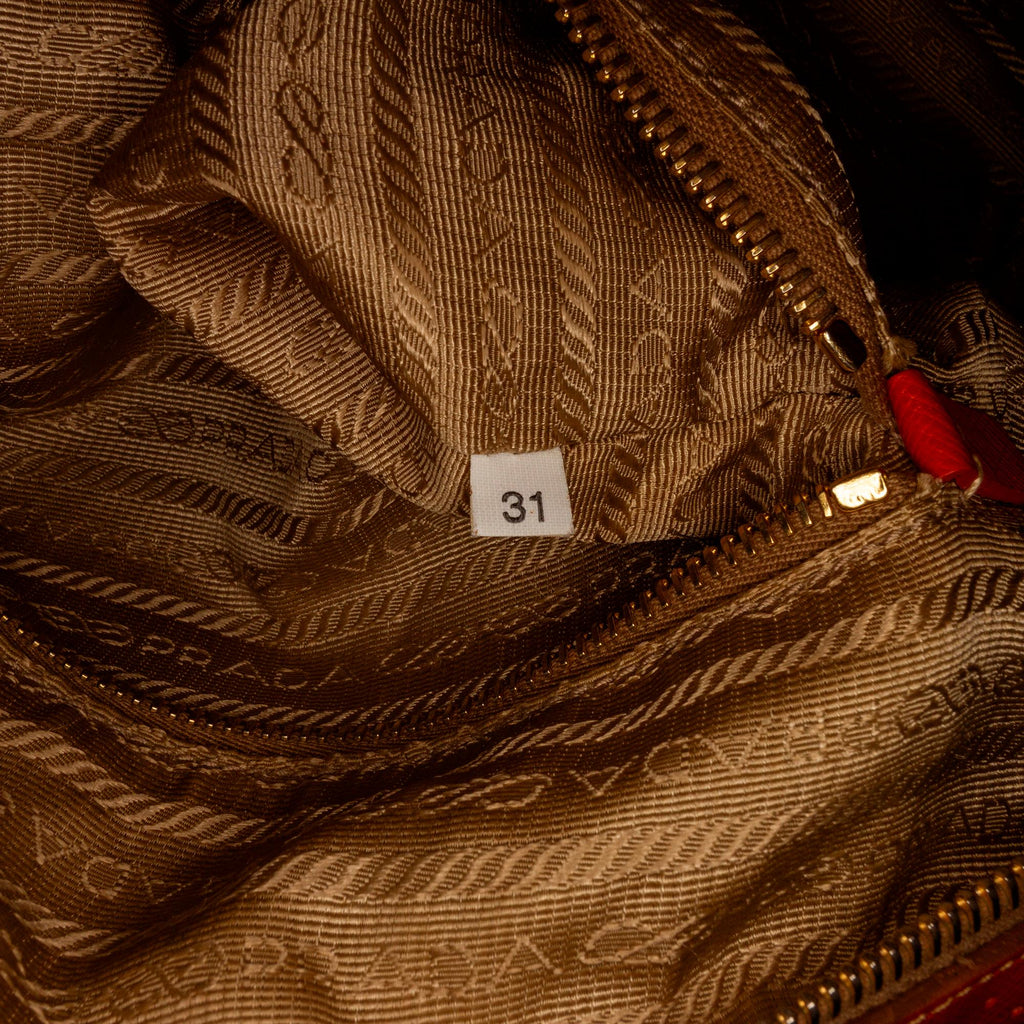 Prada Racer Perforated Leather Shoulder Bag (SHG-nkEDYs)