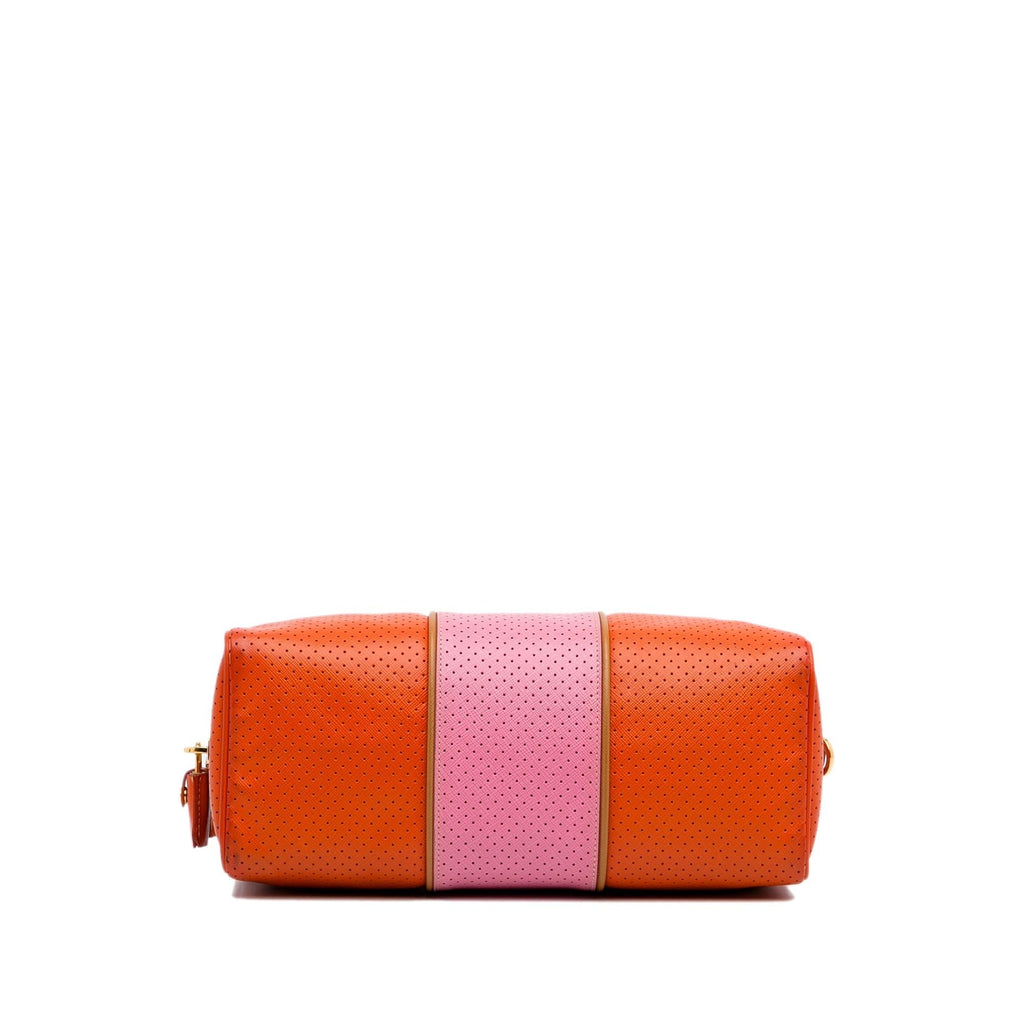 Prada Racer Perforated Leather Shoulder Bag (SHG-nkEDYs)
