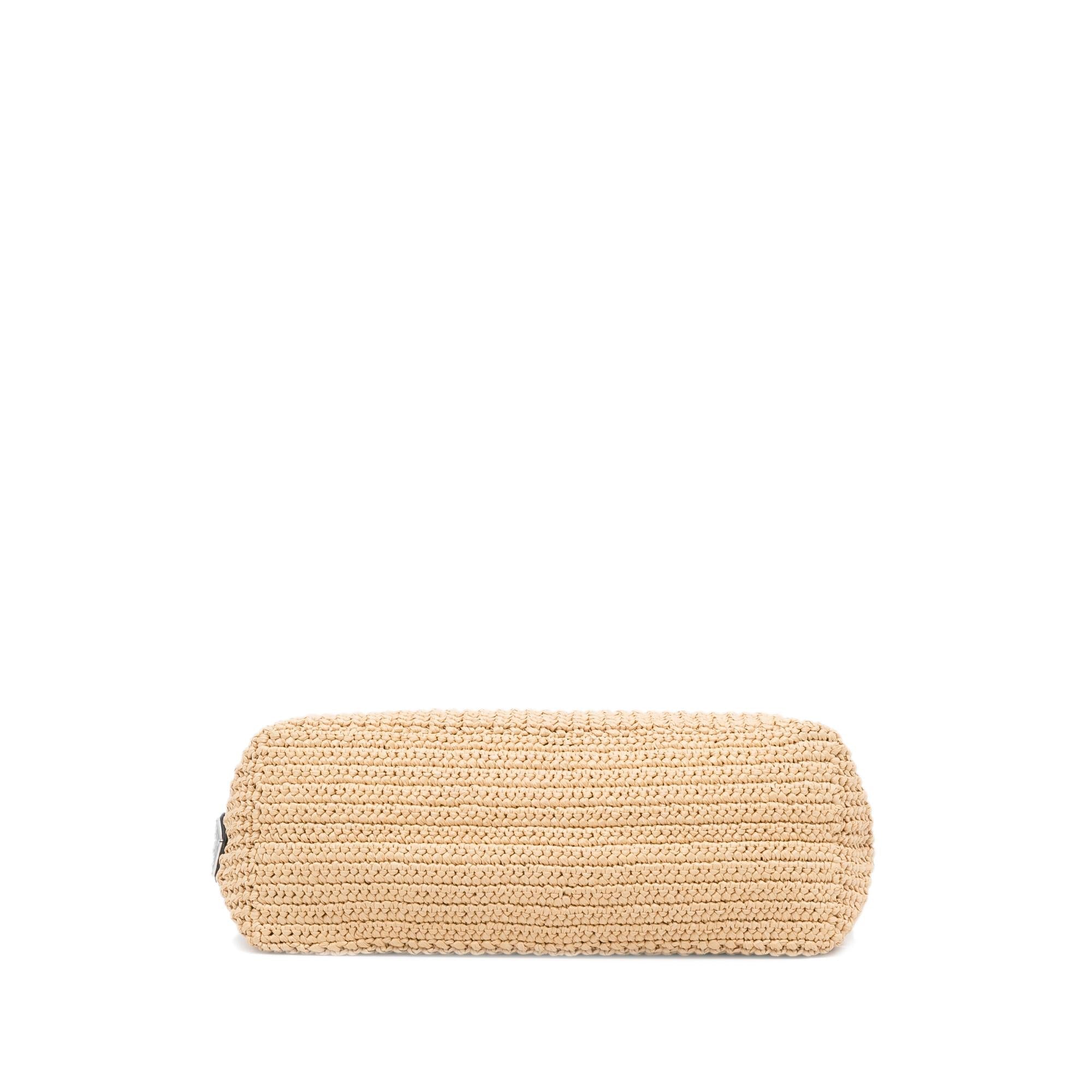 Prada Raffia Logo Tote Bag (SHG-h1Fep7)