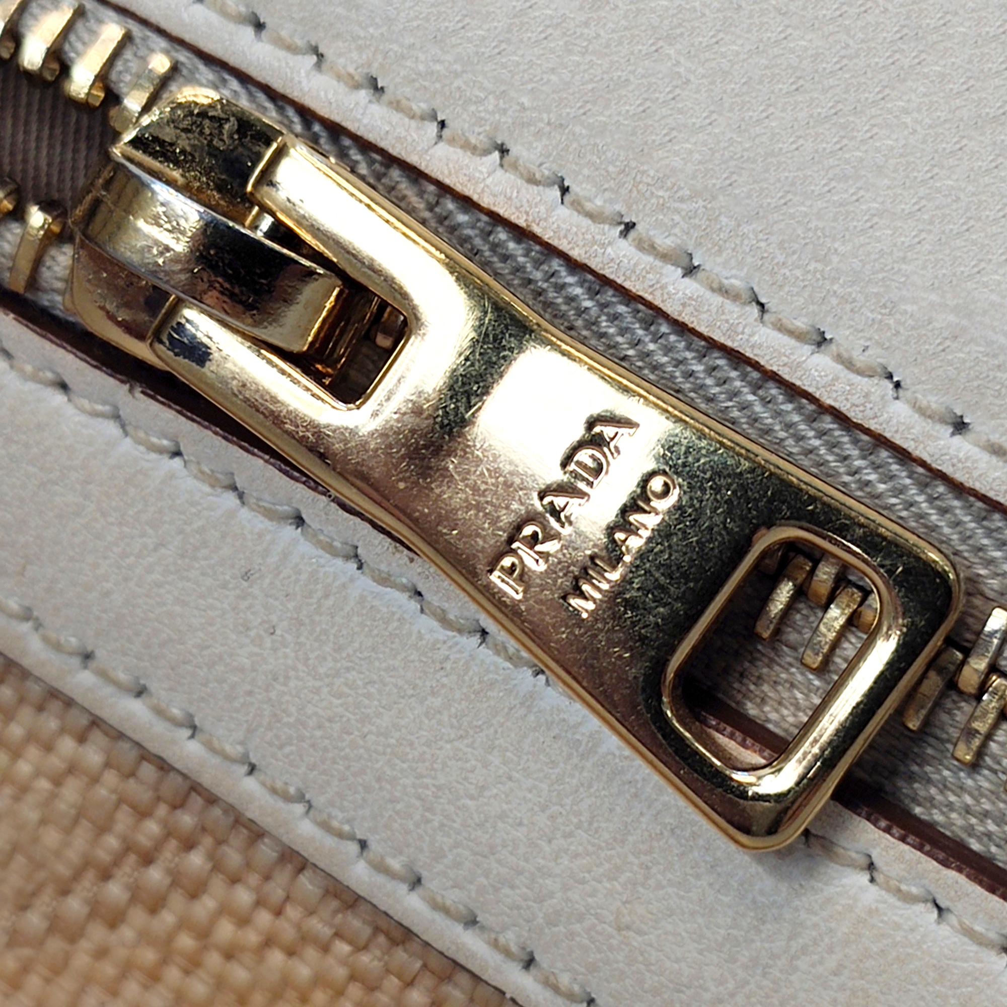 Prada Raffia Paradigme Satchel (SHG-IXn4CG)