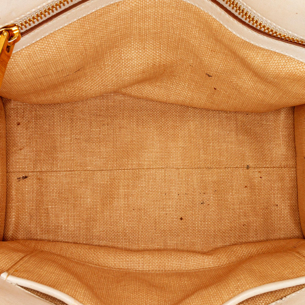 Prada Raffia Paradigme Satchel (SHG-IXn4CG)
