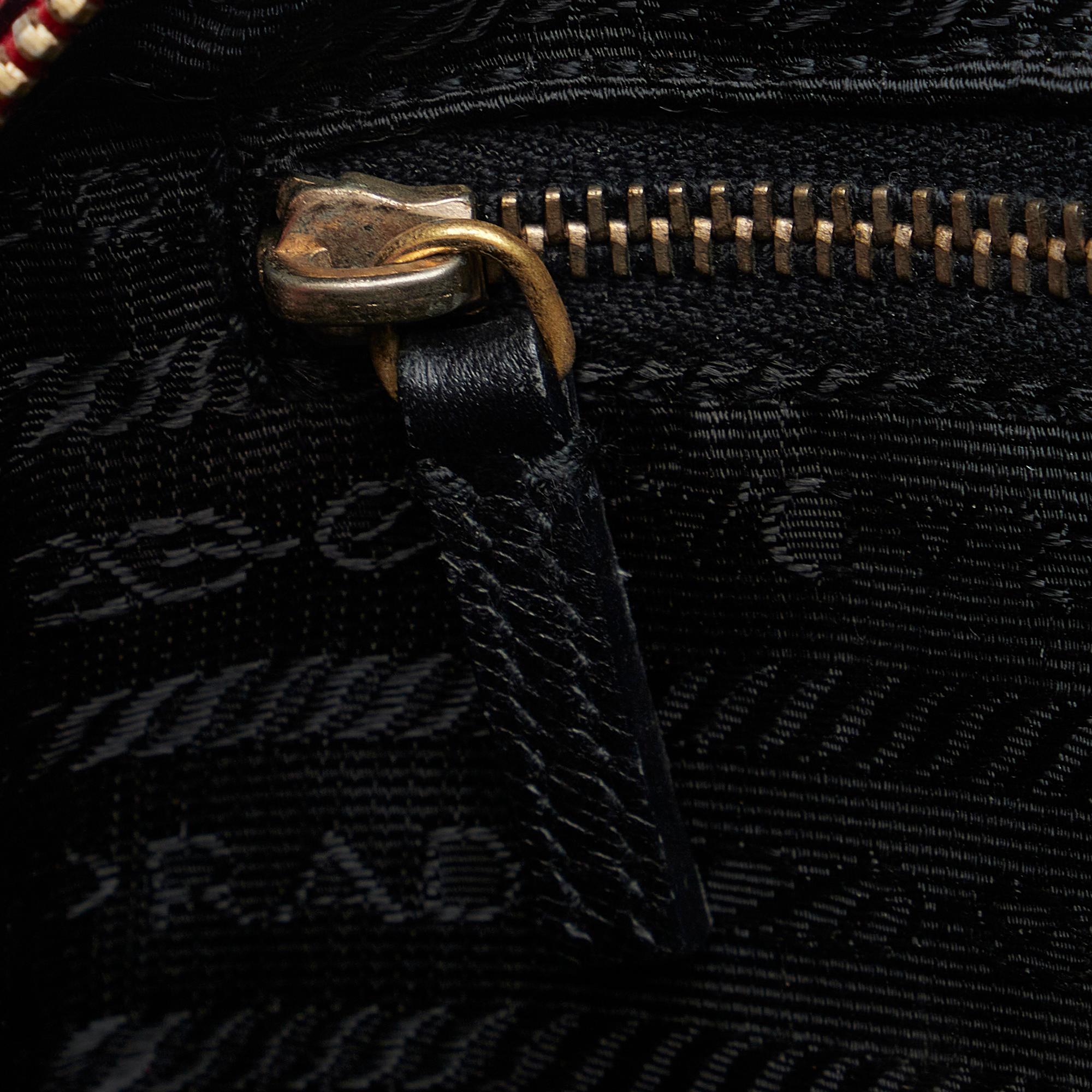 Prada Saffiano Bauletto Handbag (SHG-je8XF1)