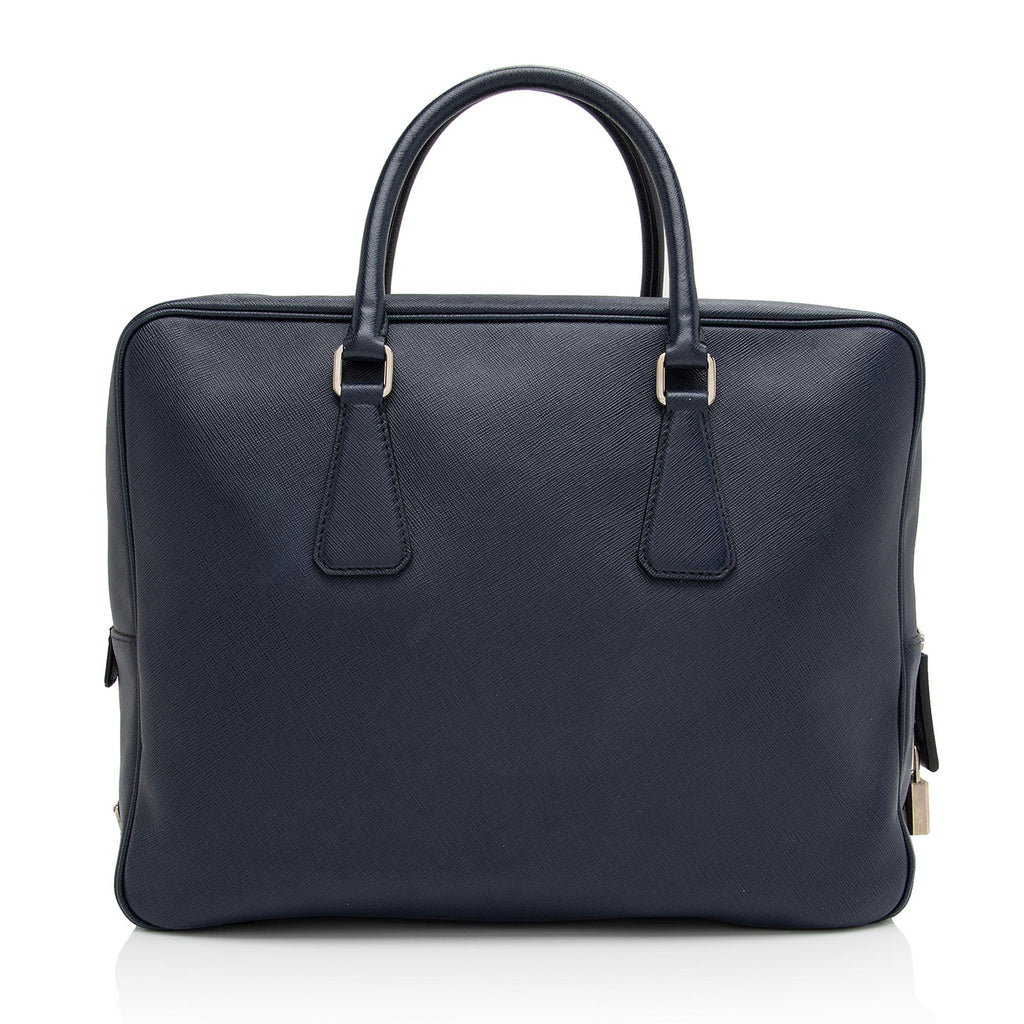Prada Saffiano Borsa Da Viaggio Travel Briefcase (SHF-KwCbKA)
