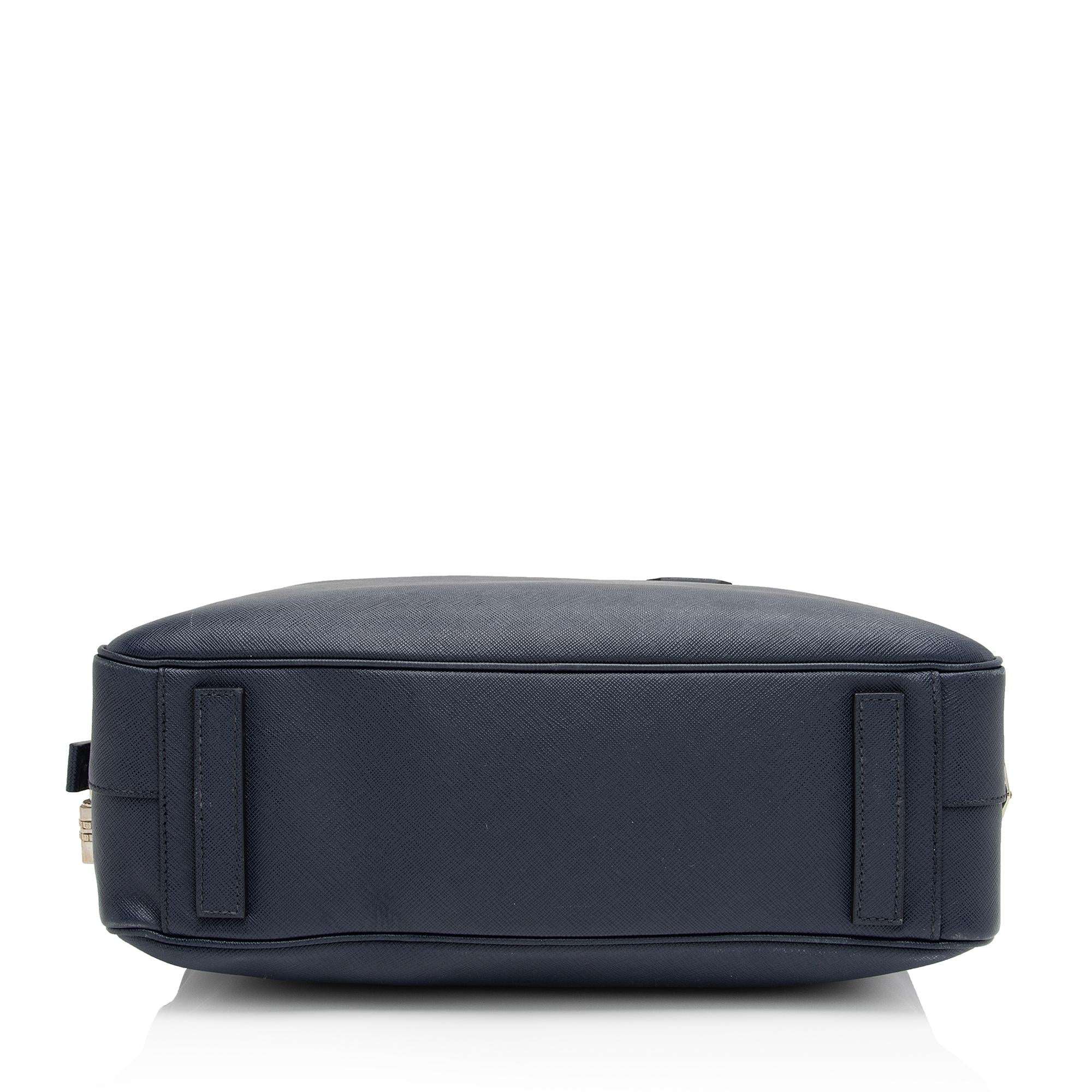 Prada Saffiano Borsa Da Viaggio Travel Briefcase (SHF-KwCbKA)