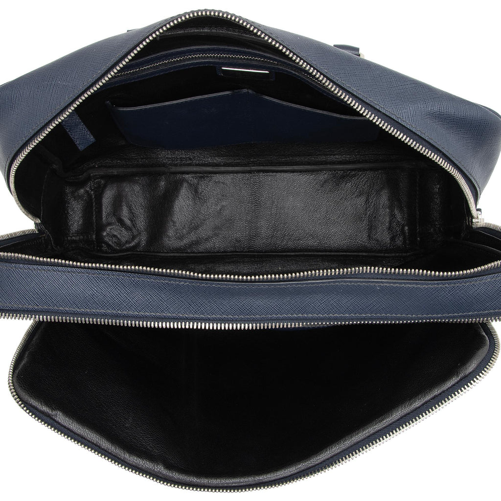 Prada Saffiano Borsa Da Viaggio Travel Briefcase (SHF-KwCbKA)