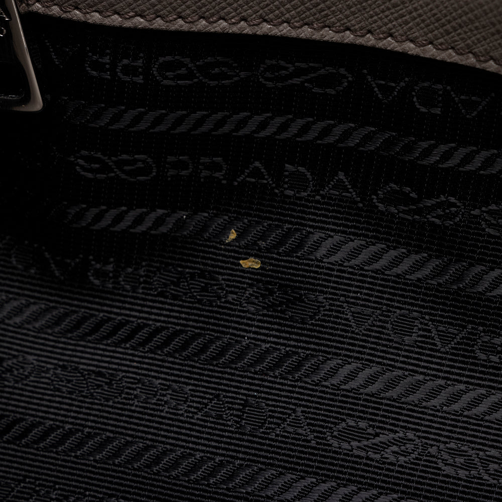 Prada Saffiano Cuir Buckle Tote (SHF-16015)