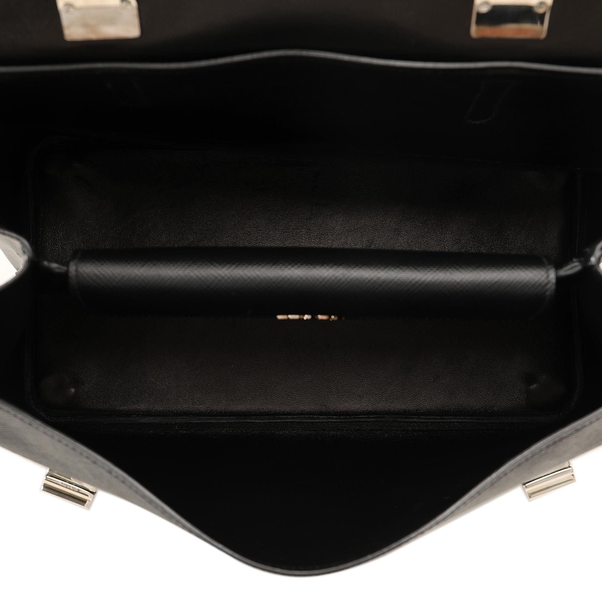 Prada Saffiano Double Turnlock Satchel (SHG-YAGoX0)