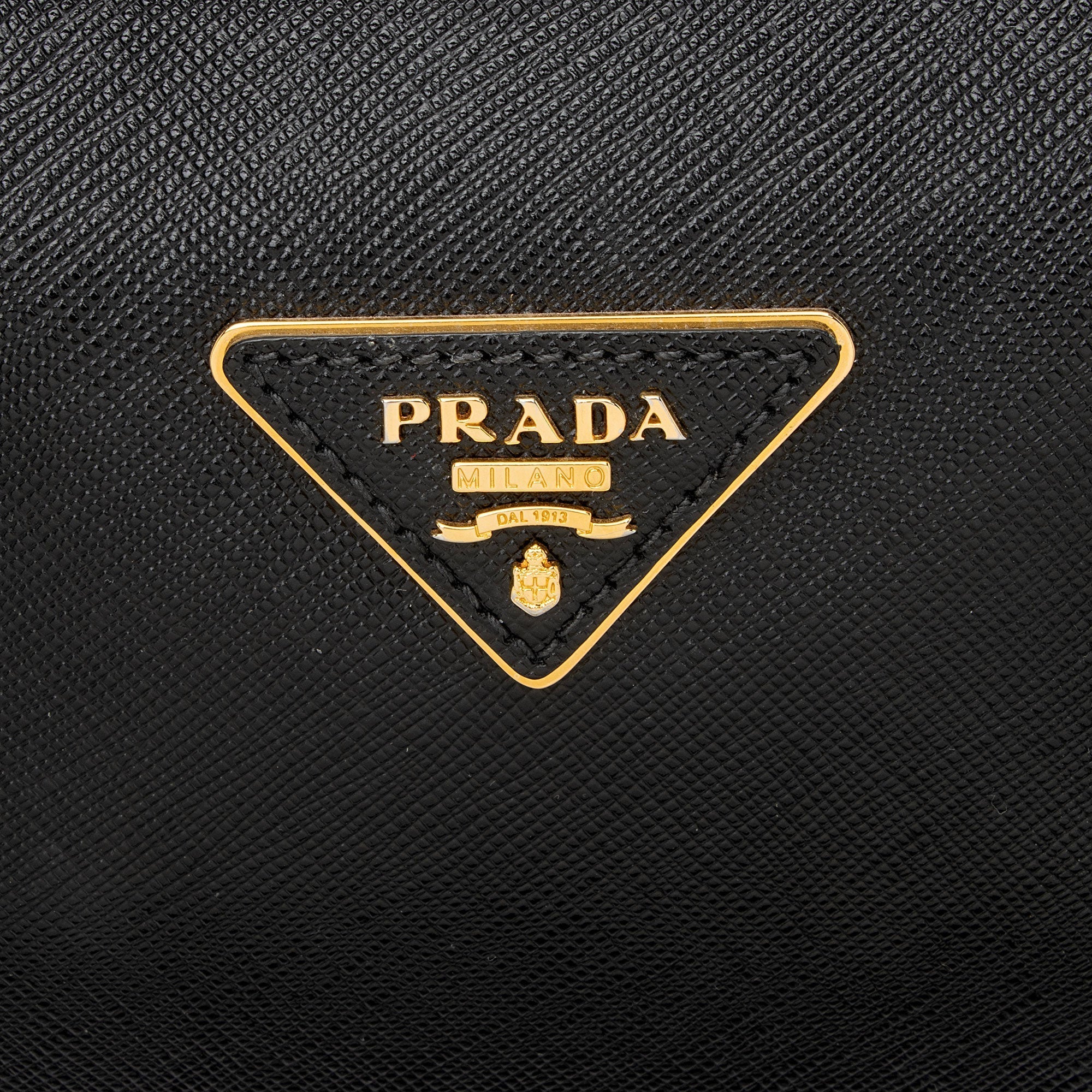 Prada Saffiano Leather Convertible Bowler Bag (SHF-8n5F4Y)