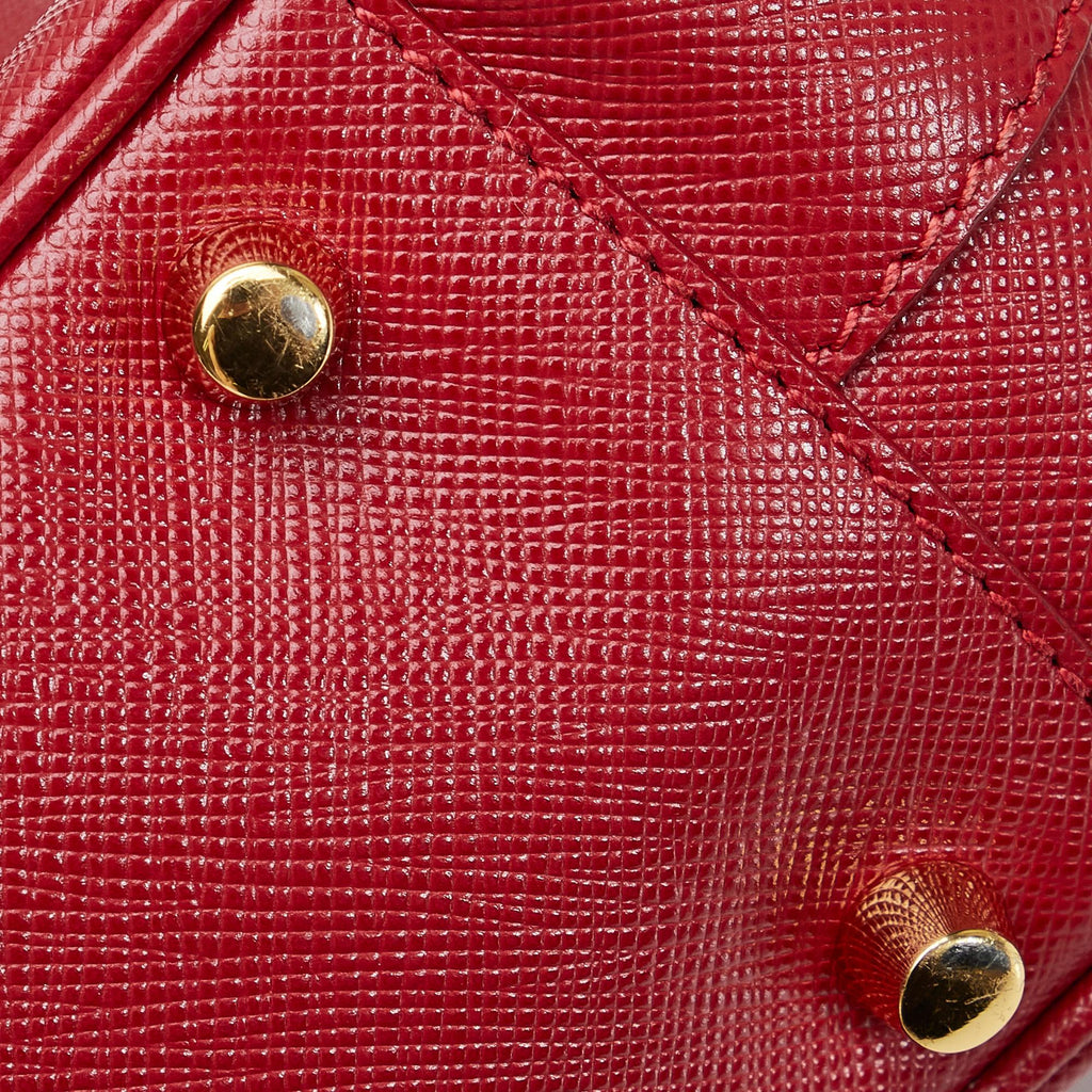 Prada Saffiano Lux Bauletto Handbag (SHG-my19Yr)