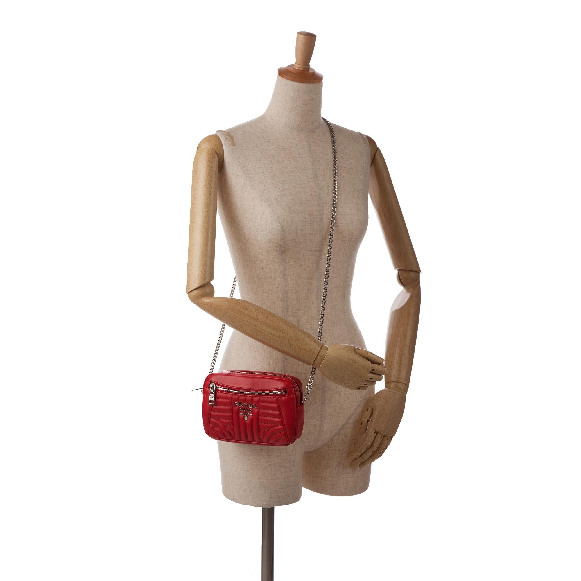 Prada Soft Calf Impunture Diagramme Waist Bag (SHG-KIhUla)