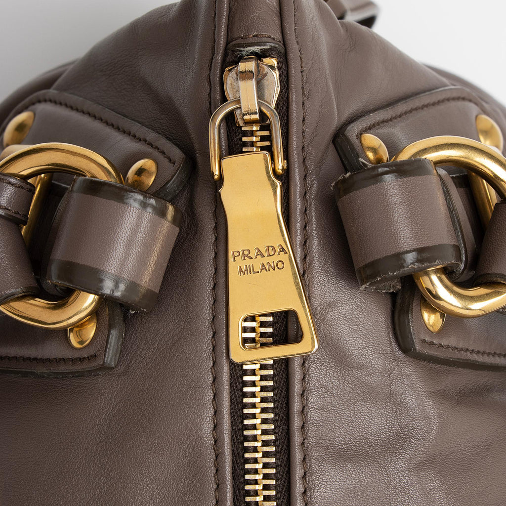 Prada Soft Calf Sacca 2 Manici Medium Satchel (SHF-IrfhQZ)