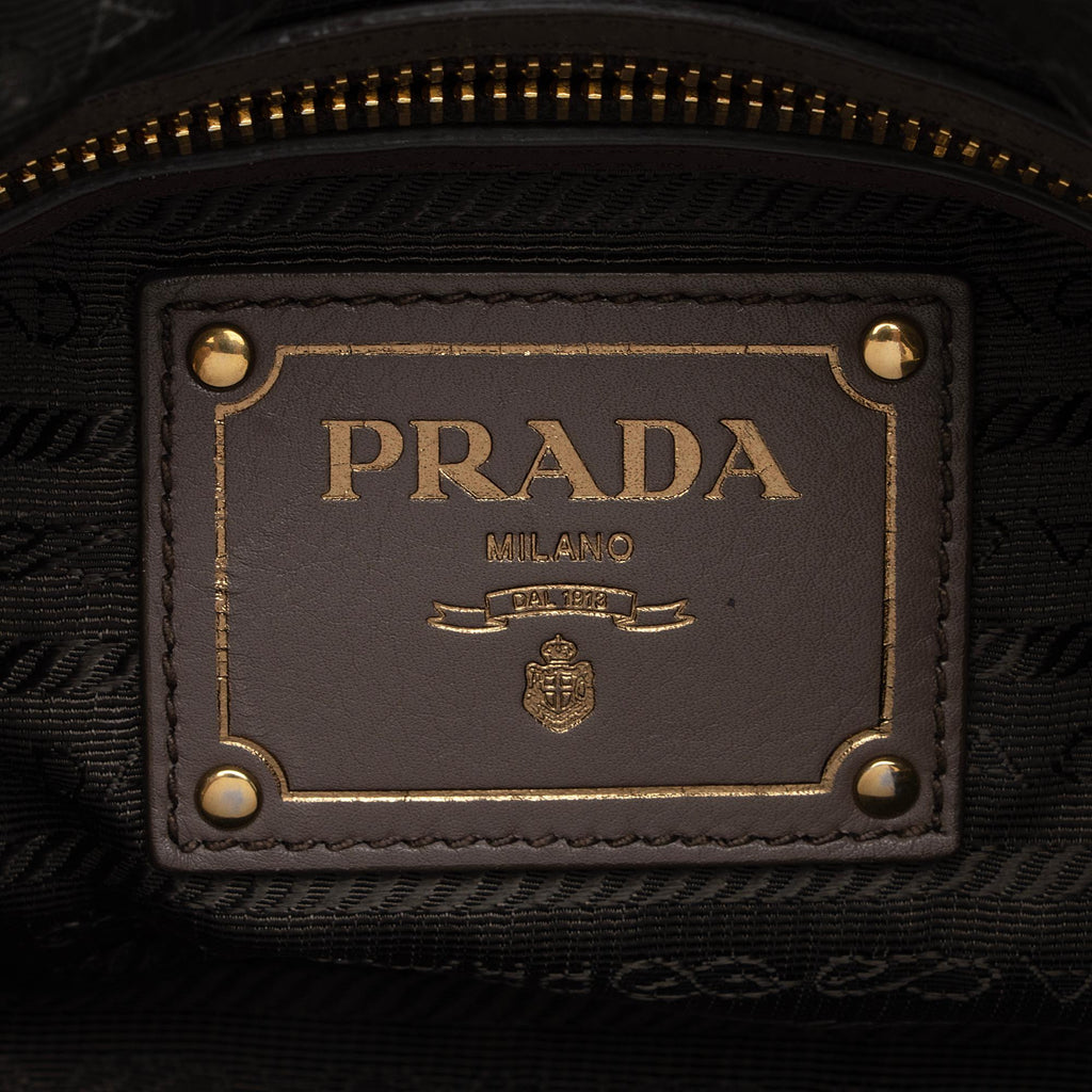 Prada Soft Calf Sacca 2 Manici Medium Satchel (SHF-IrfhQZ)